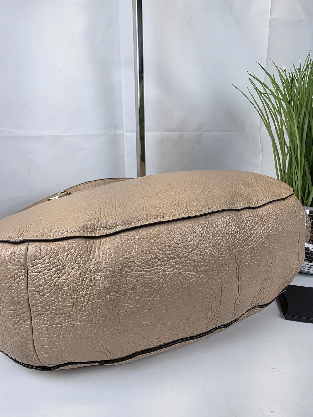 Coach Elle Hobo Light Brown Nude Pebbled Leather Shoulder Bag